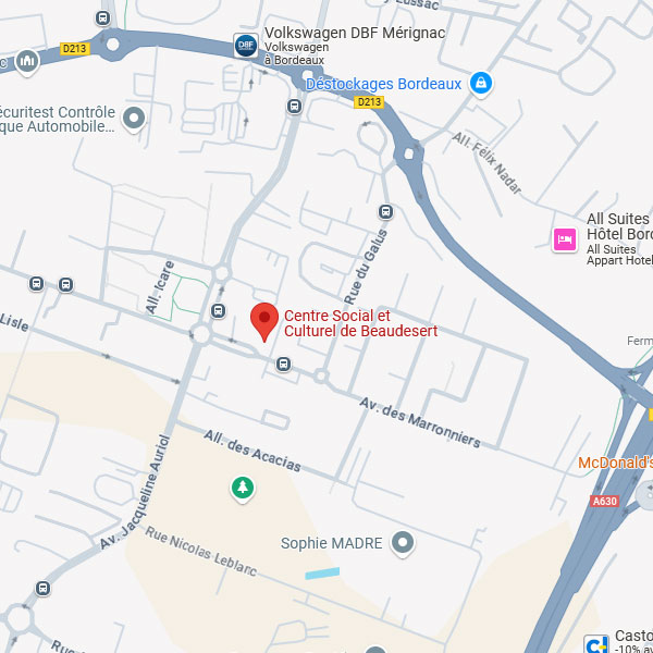 carte google maps centre social beaudesert