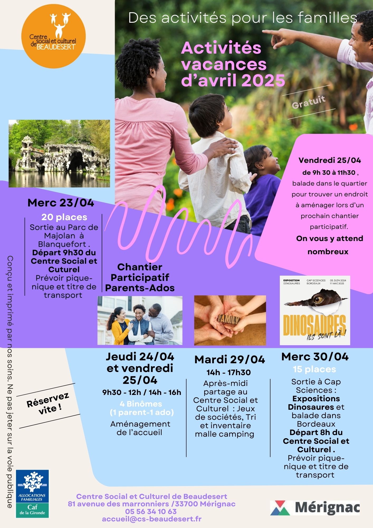 Avril 2025 - Vacances Familles